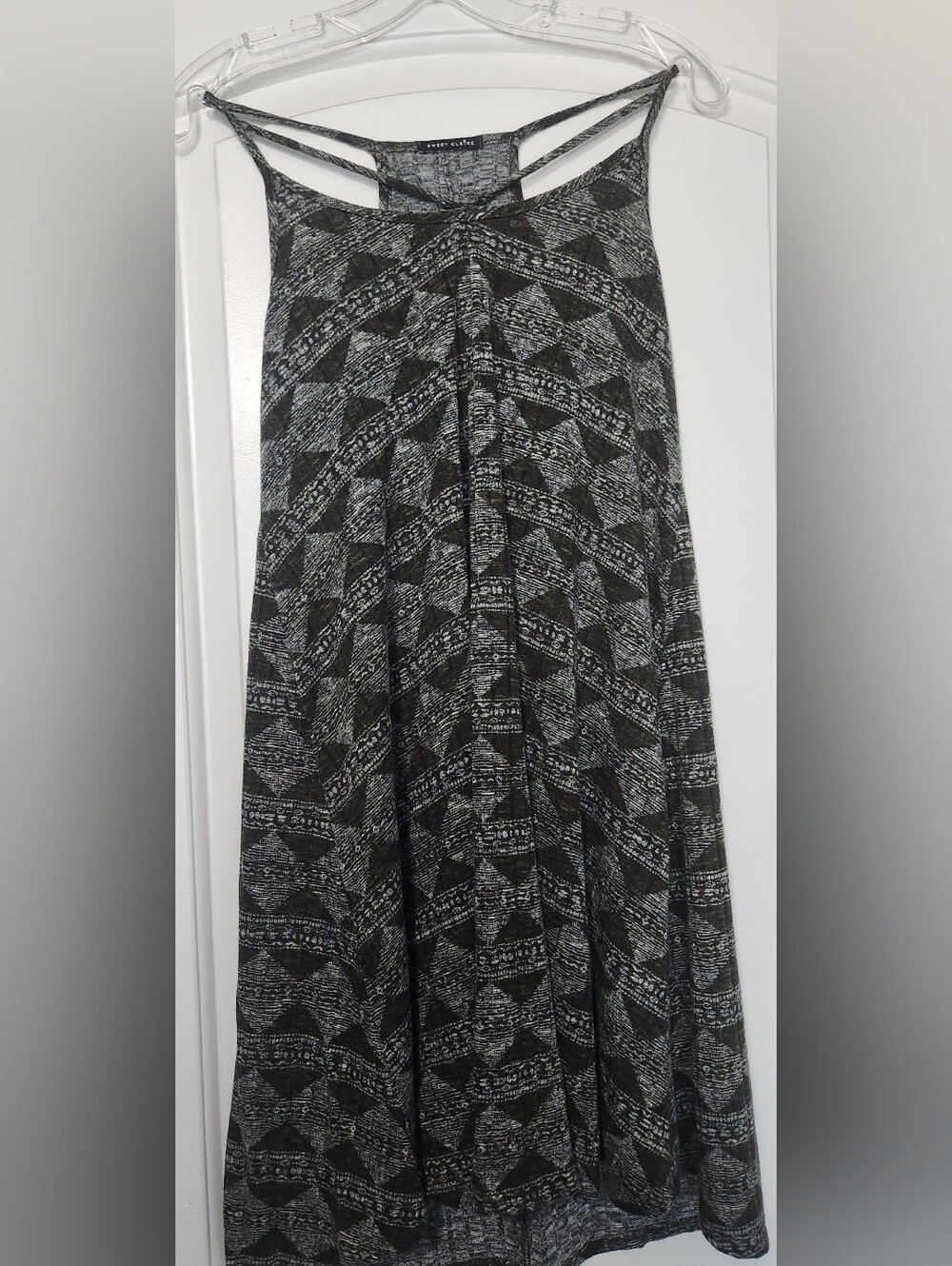 Olive Green Soft A-line T-shirt Dress